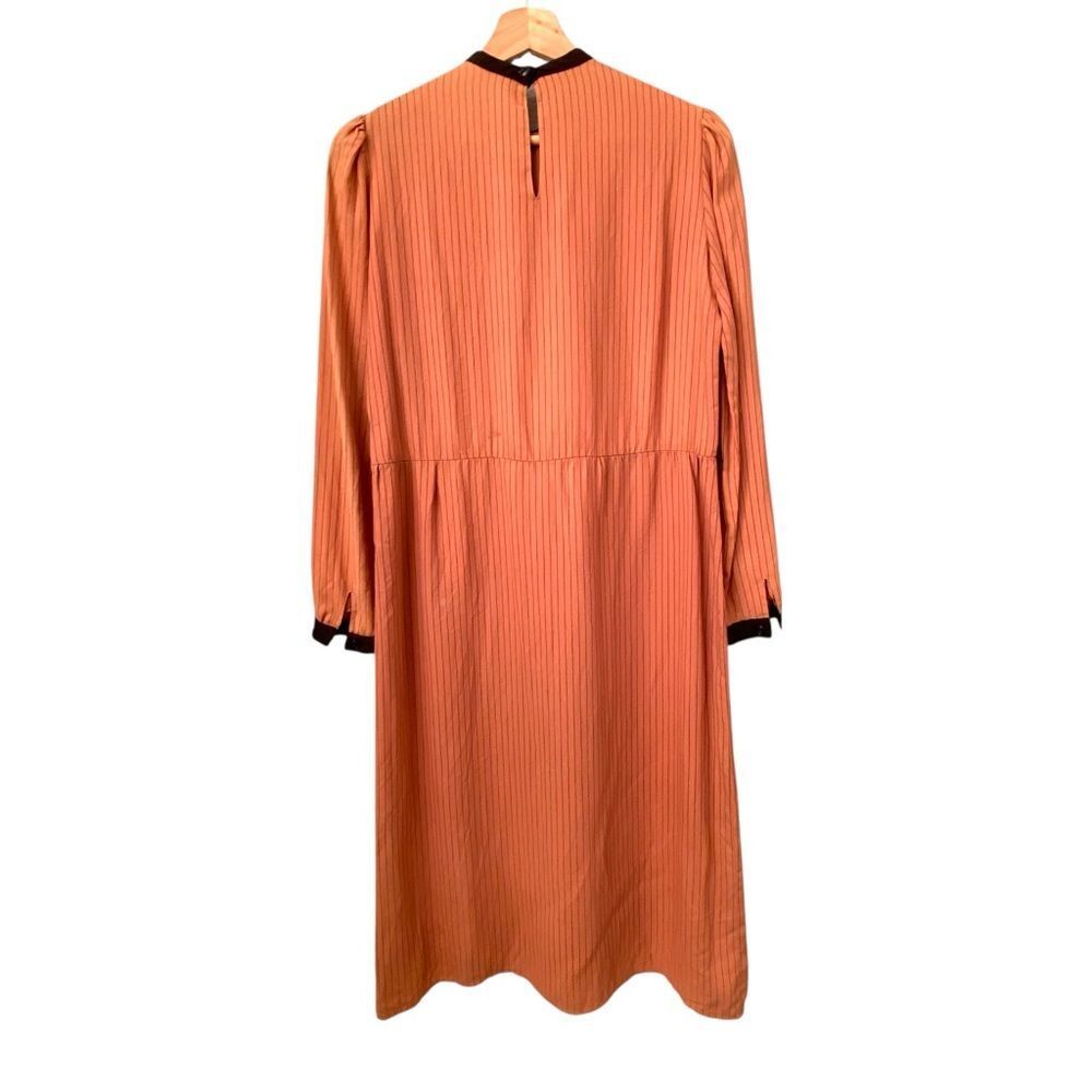 Vintage Christine Von Lumbe  Orange Long Sleeve Dress in Size *SEE MEASUREMENT* - Picture 5 of 16